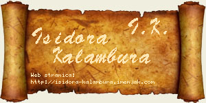 Isidora Kalambura vizit kartica